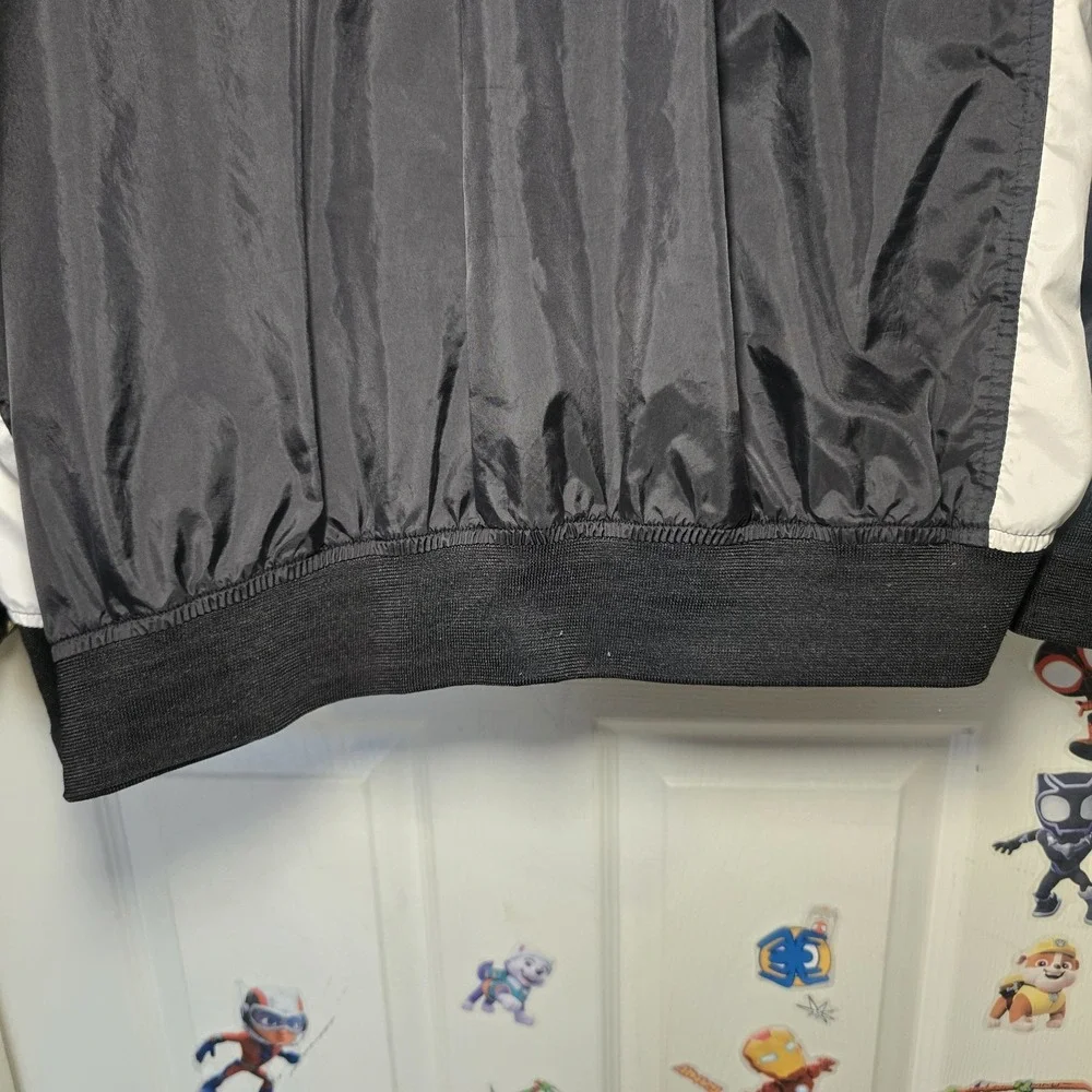 Nike Windbreaker V Neck Pullover Jacket Center Swoosh Vtg 90s Mens XXL Black Y2k